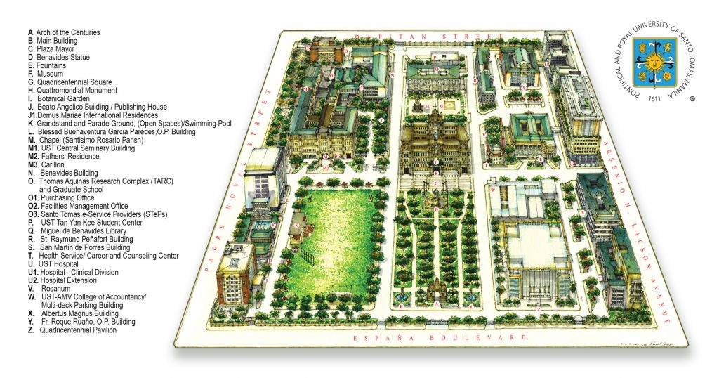 University Of Santo Tomas Campus Map - Domini Hyacintha