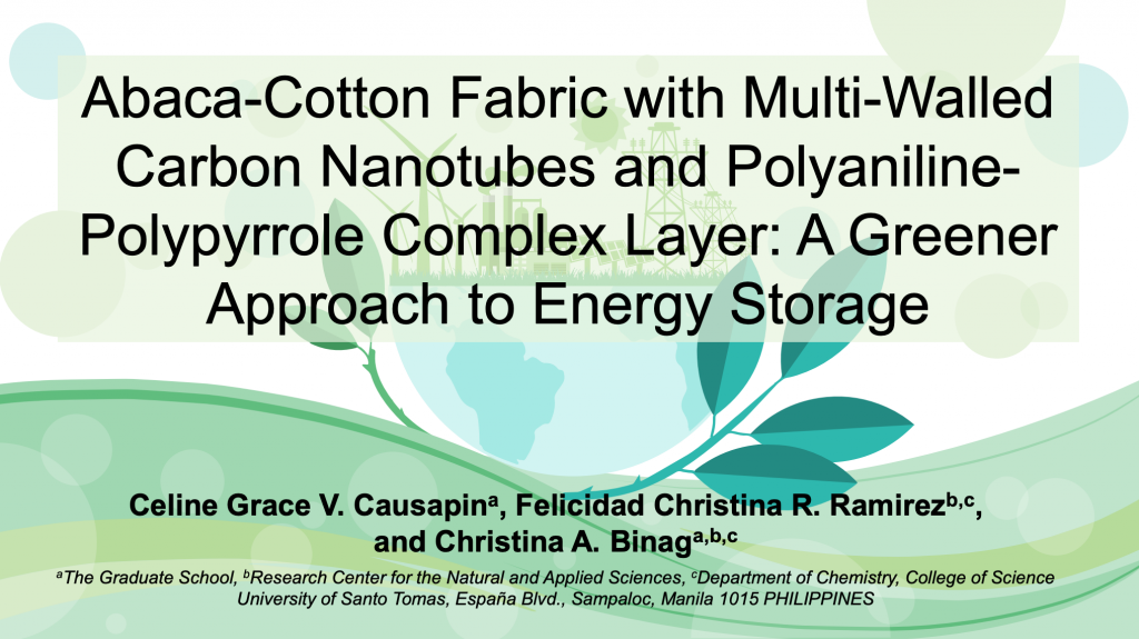 Greener energy storage made of abaca-cotton fabric, carbon nanotubes wins top prize in PAASE scientific posters competition