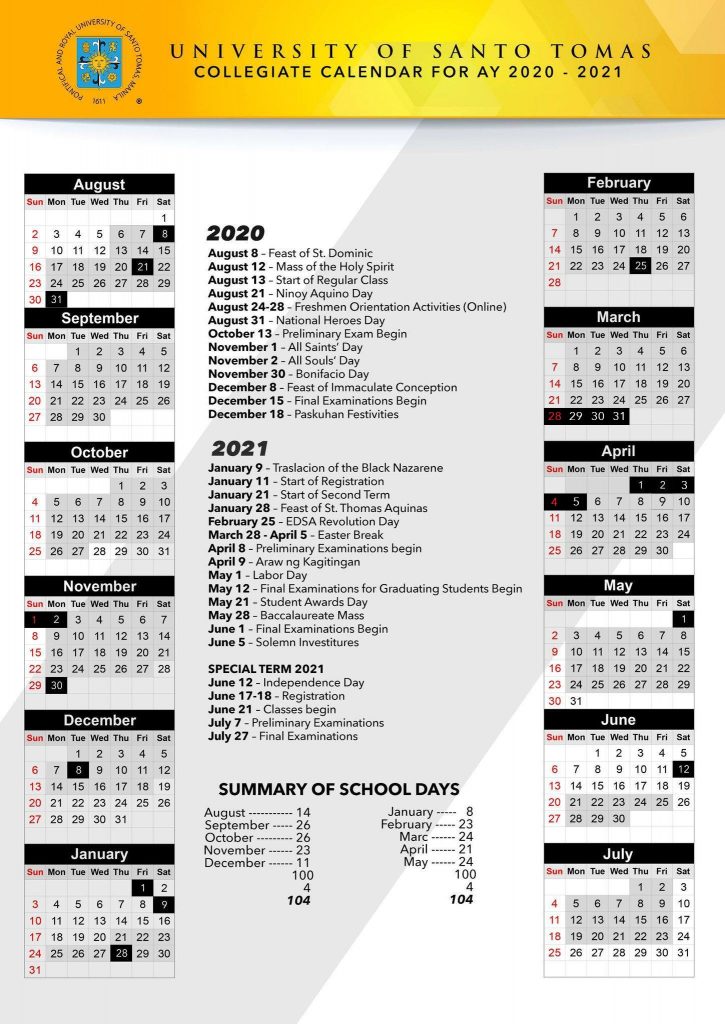 University Of San Francisco Academic Calendar Fall 2022