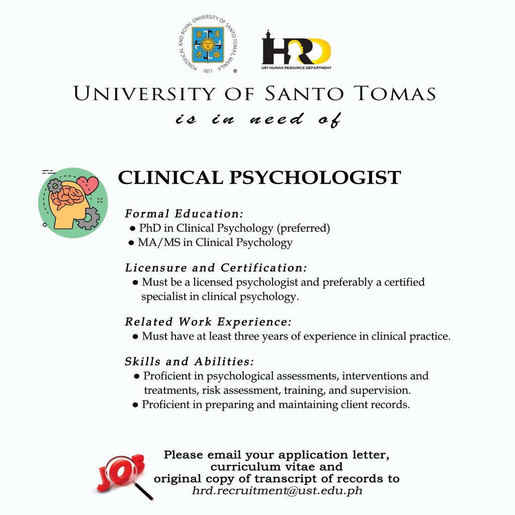jobs-ust-clinical-psychologist-university-of-santo-tomas