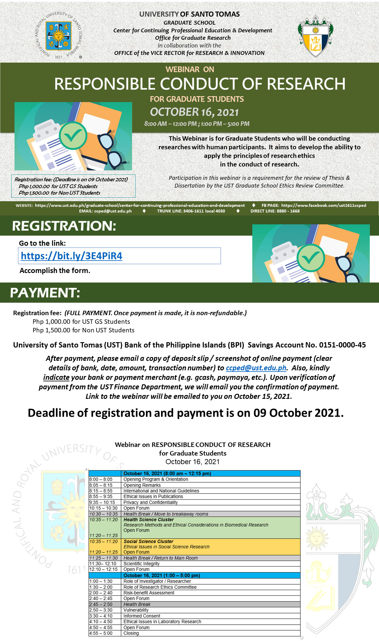 Webinar on Responsible Conduct of Research for Graduate Students