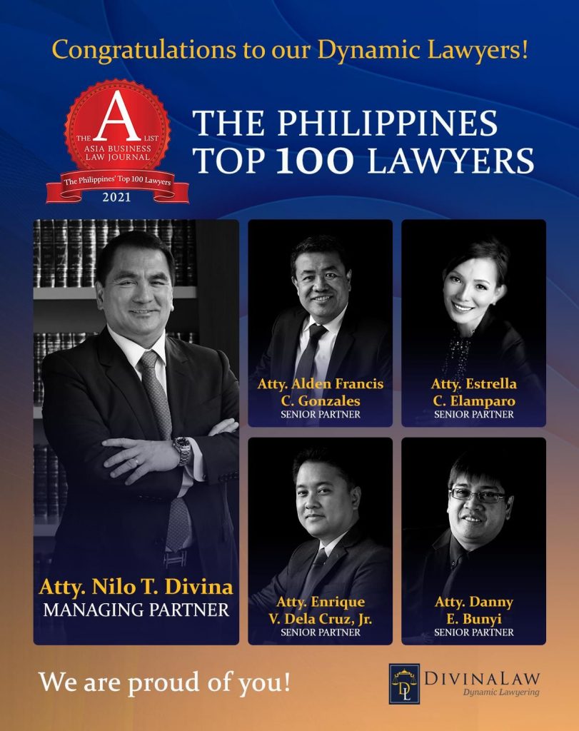 Dean Divina, Gonzales, dela Cruz of Civil Law among top 100 lawyers in