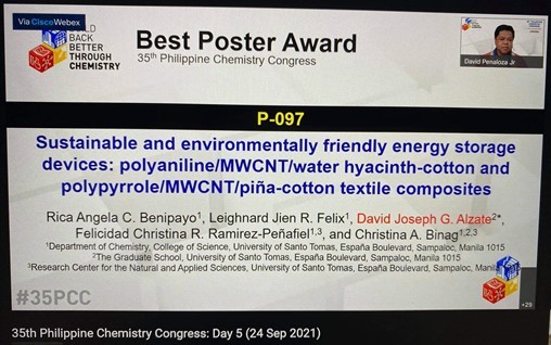 GS student bags best poster award for energy storage devices at Chemistry congress