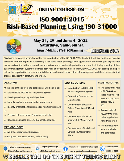 ISO 9001:2015 Risk-Based Planning Using ISO 31000