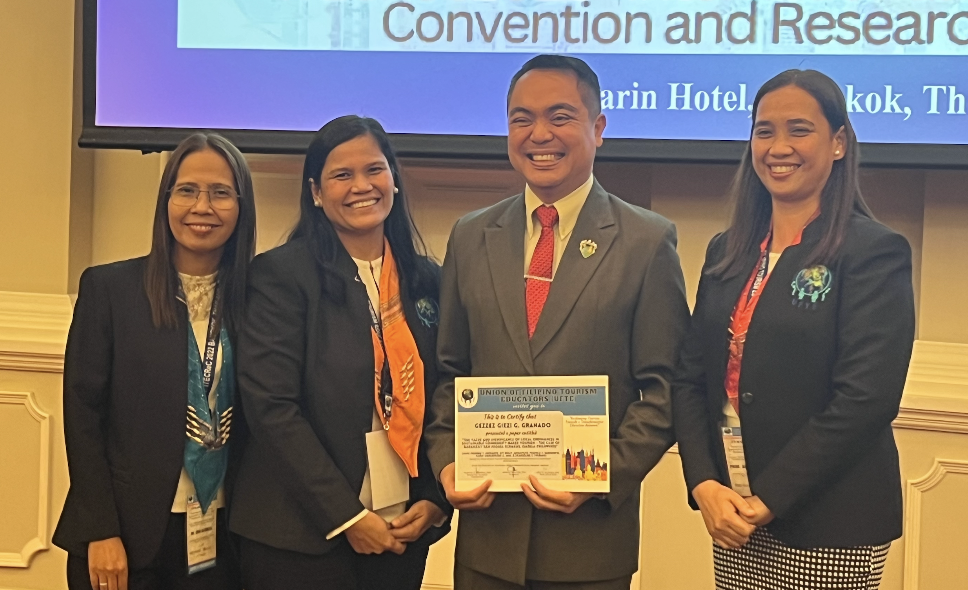 <strong>Dean Granado wins best research presenter award, CTHM faculty present studies in Thailand conference</strong>