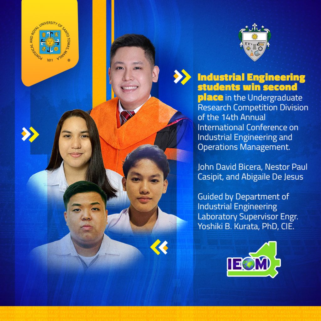 IE students’ study on safe driving behaviors of Pinoy drivers wins award in an int’l conference