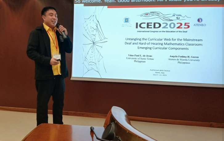 De Jesus of Science presents on mathematics education for the Filipino Deaf and Hard-of-Hearing learners (DHH)
