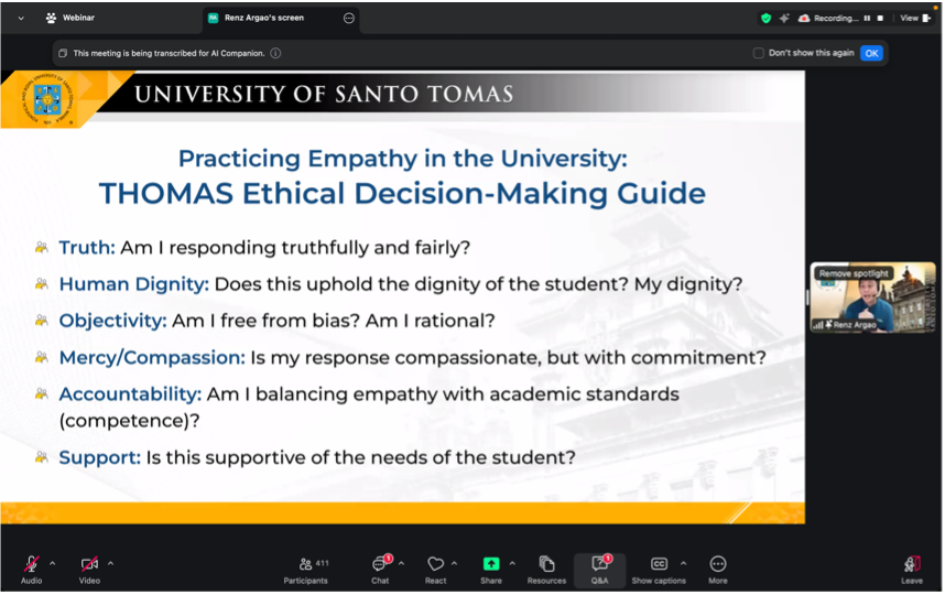 OVRAA, CITED, and EdTech Center Host Session on Ethical and Empathetic Teaching